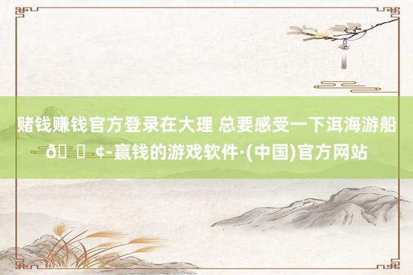 赌钱赚钱官方登录在大理 总要感受一下洱海游船🚢-赢钱的游戏软件·(中国)官方网站