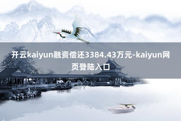 开云kaiyun融资偿还3384.43万元-kaiyun网页登陆入口